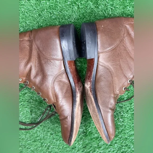 Justin Boot Company Women's Brown Lace-Up Roper Size 10D - Picture 7 of 7